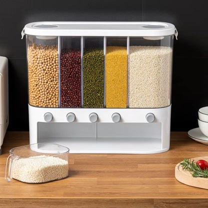 Practical Storage Solution | Food Storage Container with 5 Compartments | Airtight Design for Freshness and Organization