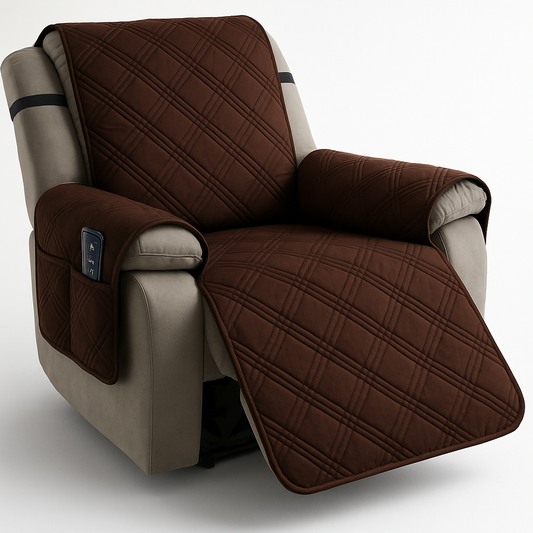 Quilted Waterproof Recliner Chair Covers with Non-Slip Backing | Stylish Protection for Pets and Kids