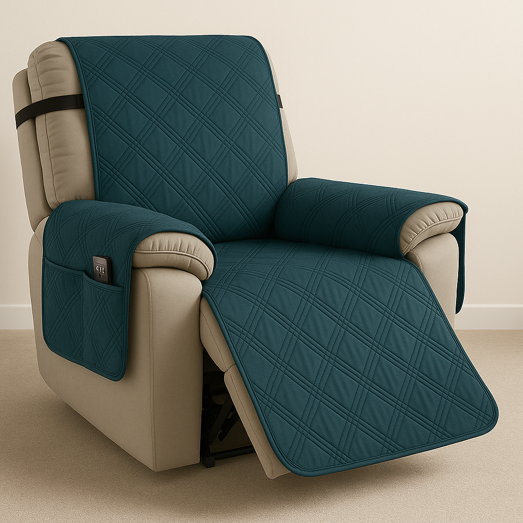 Quilted Waterproof Recliner Chair Covers with Non-Slip Backing | Stylish Protection for Pets and Kids