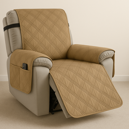 Quilted Waterproof Recliner Chair Covers with Non-Slip Backing | Stylish Protection for Pets and Kids