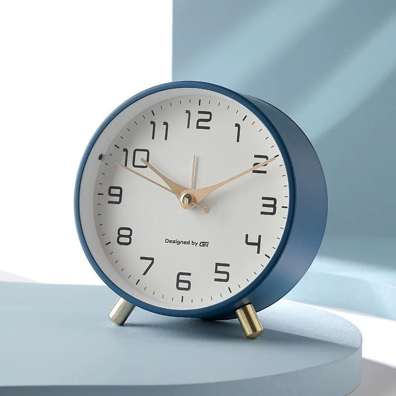 Scandinavian Table Clock | Silent Movement & Minimalist Design | Perfect Desk Accessory for Tranquil Spaces