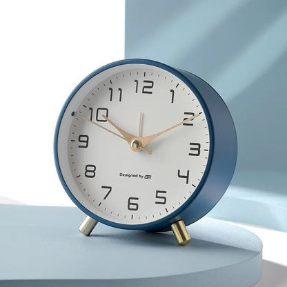 Scandinavian Table Clock | Silent Movement & Minimalist Design | Perfect Desk Accessory for Tranquil Spaces