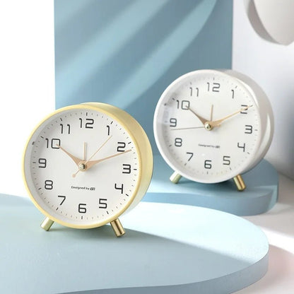 Scandinavian Table Clock | Silent Movement & Minimalist Design | Perfect Desk Accessory for Tranquil Spaces
