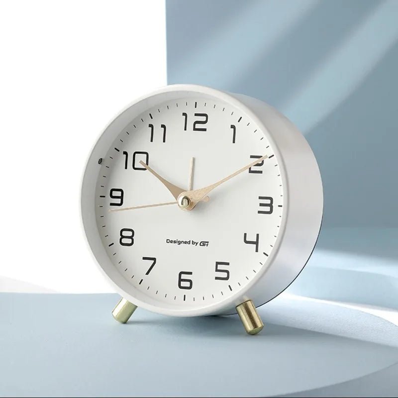 Scandinavian Table Clock | Silent Movement & Minimalist Design | Perfect Desk Accessory for Tranquil Spaces
