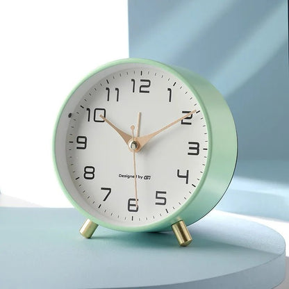 Scandinavian Table Clock | Silent Movement & Minimalist Design | Perfect Desk Accessory for Tranquil Spaces