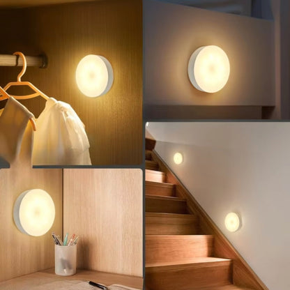 Smart LED Night Light | Motion Sensor Indoor Lamp with Rechargeable Battery | Warm Light for Comfort