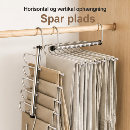 Space Saver | Foldable Stainless Steel Pants Hanger with 9 Layers | Efficient Storage Solution for Organized Wardrobes