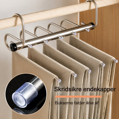 Space Saver | Foldable Stainless Steel Pants Hanger with 9 Layers | Efficient Storage Solution for Organized Wardrobes