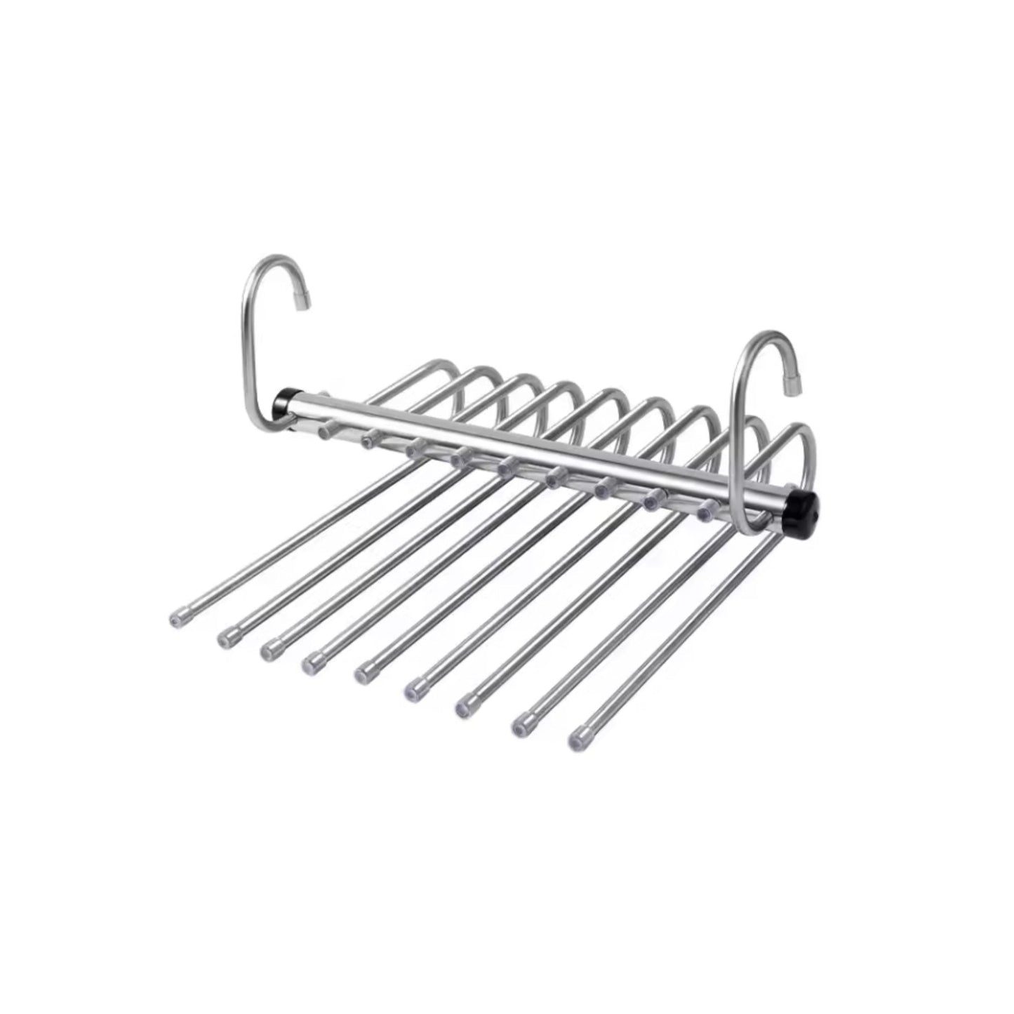Space Saver | Foldable Stainless Steel Pants Hanger with 9 Layers | Efficient Storage Solution for Organized Wardrobes