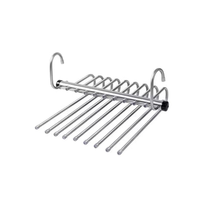 Space Saver | Foldable Stainless Steel Pants Hanger with 9 Layers | Efficient Storage Solution for Organized Wardrobes