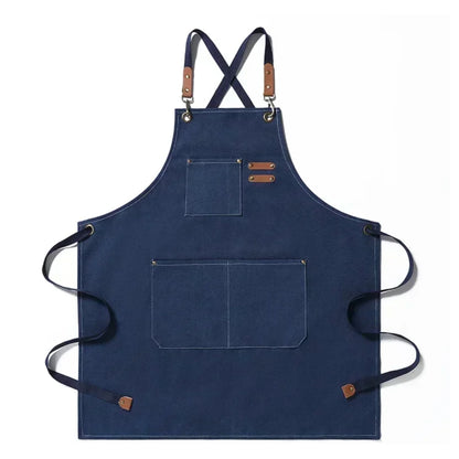 Stylish Canvas Apron | Water-Resistant Kitchen Apron with Pockets for Comfort and Functionality