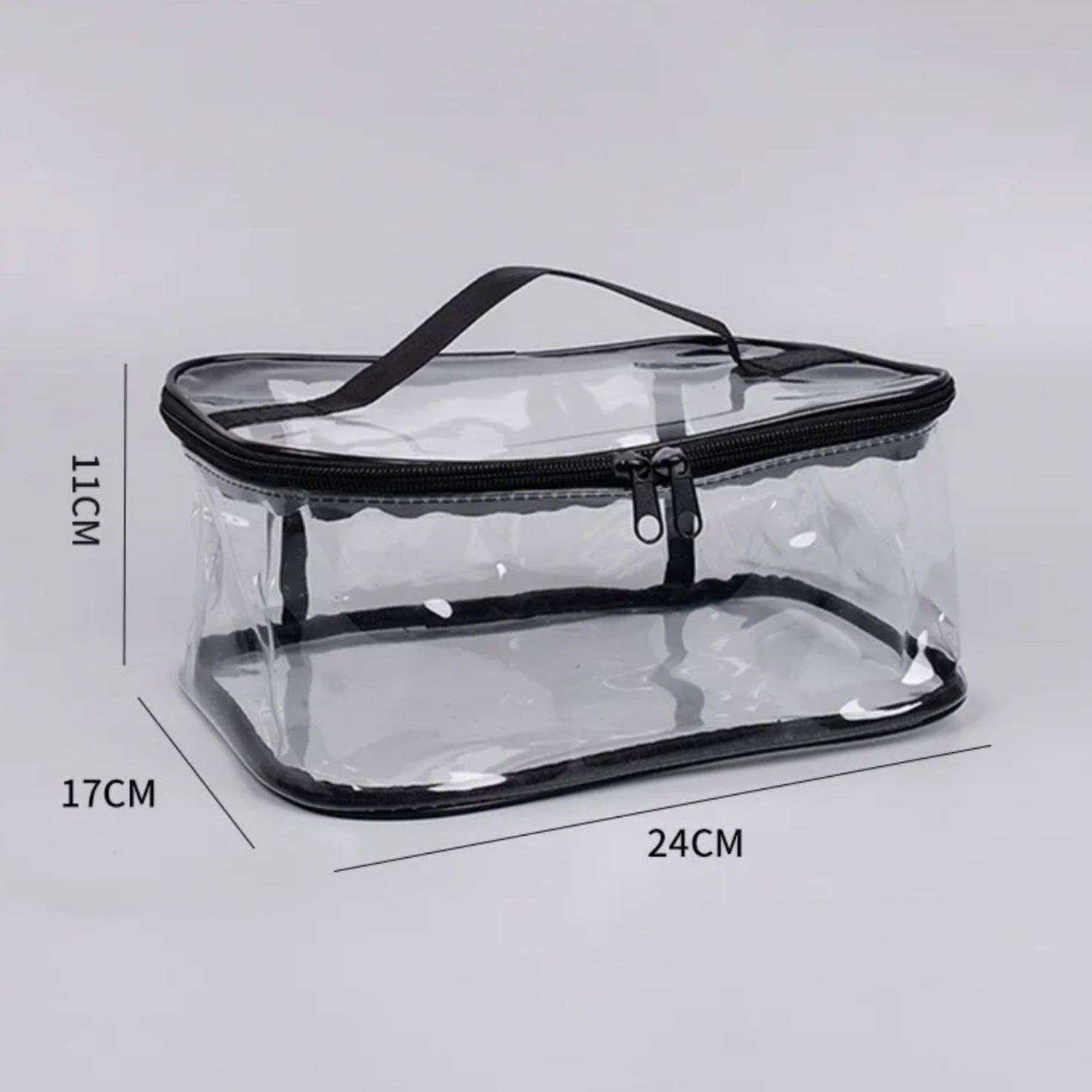 Transparent Toy Storage Bag | Spacious Zipper Organizer with Handle for Easy Cleanup