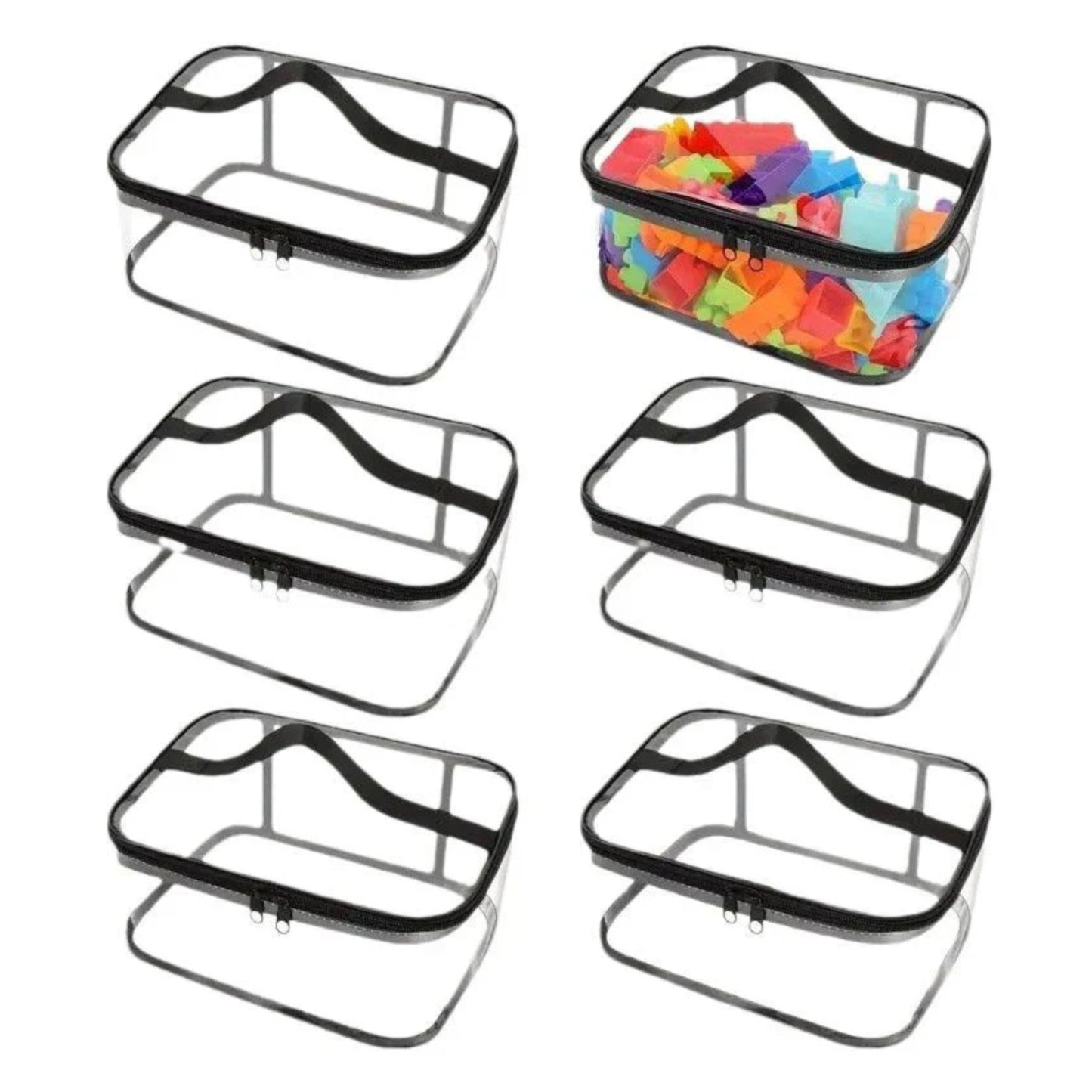 Transparent Toy Storage Bag | Spacious Zipper Organizer with Handle for Easy Cleanup