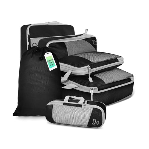 Travel Organizer Set | Compression Packing Cubes for Efficient Packing | Space-Saving Travel Cubes for Organized Luggage