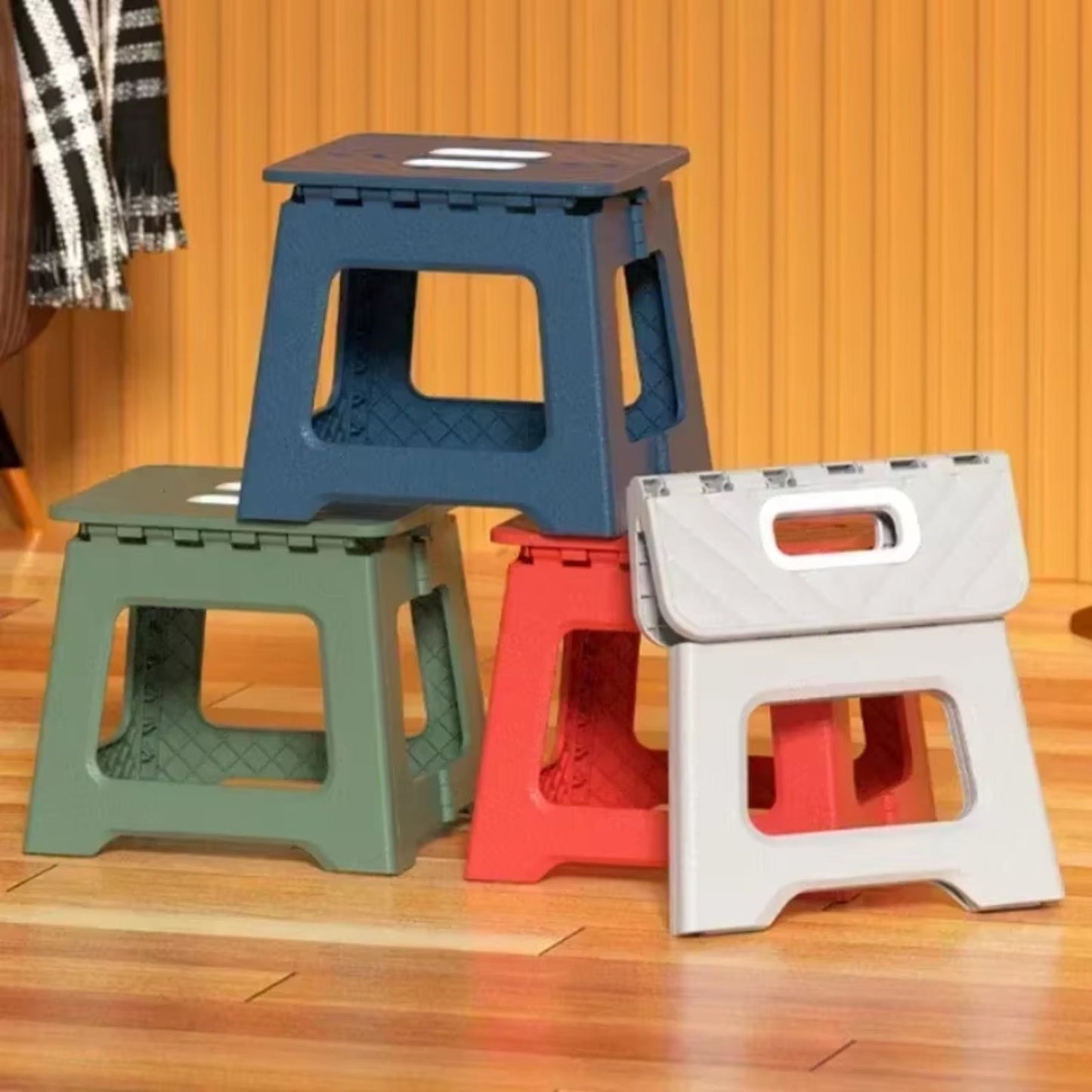 Versatile Foldable Stool with Non-Slip Feet | Lightweight & Portable Seating for Home, Camping, and Travel