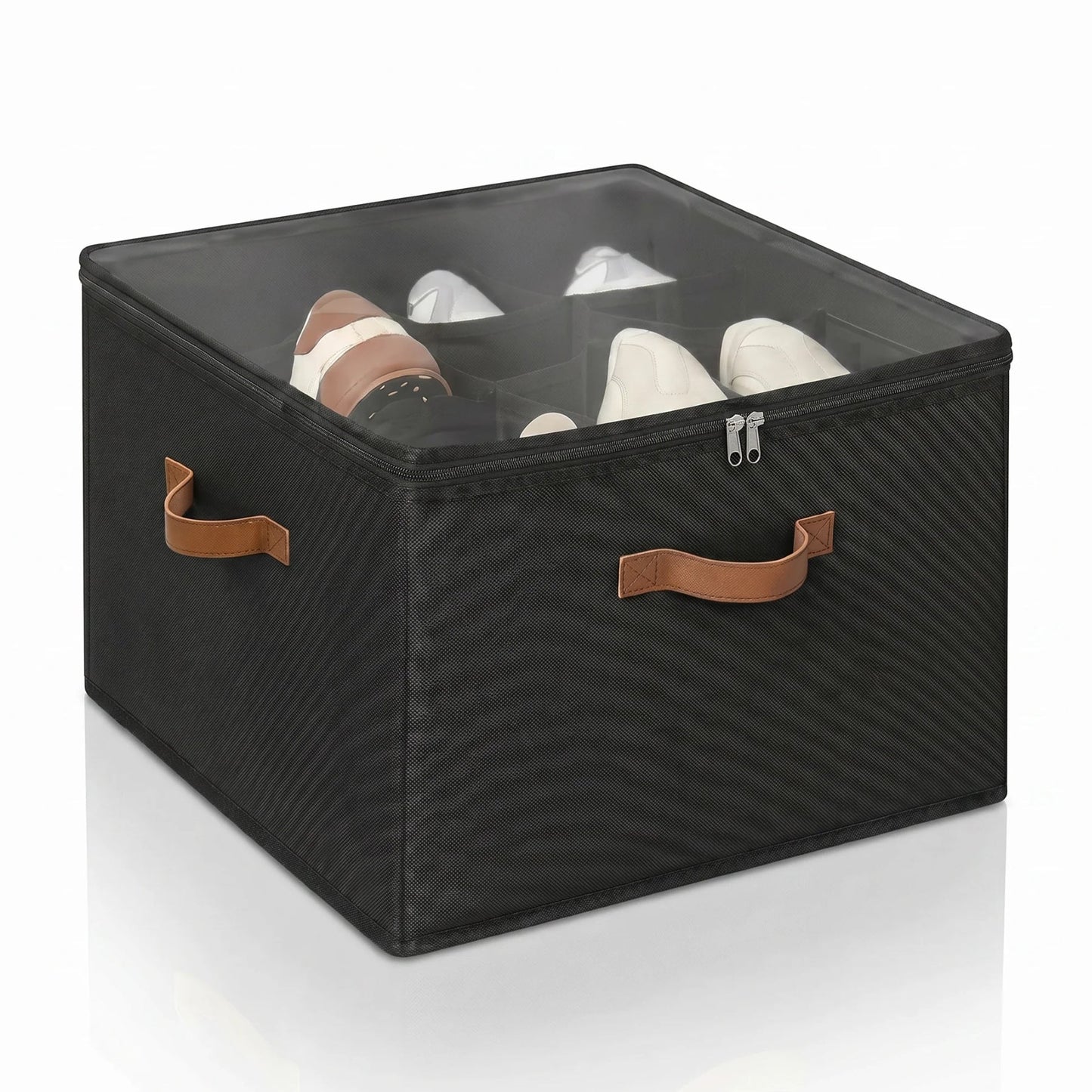 Versatile Shoe Storage Box | Clear Stackable Design for 16 Pairs with Transparent Lid