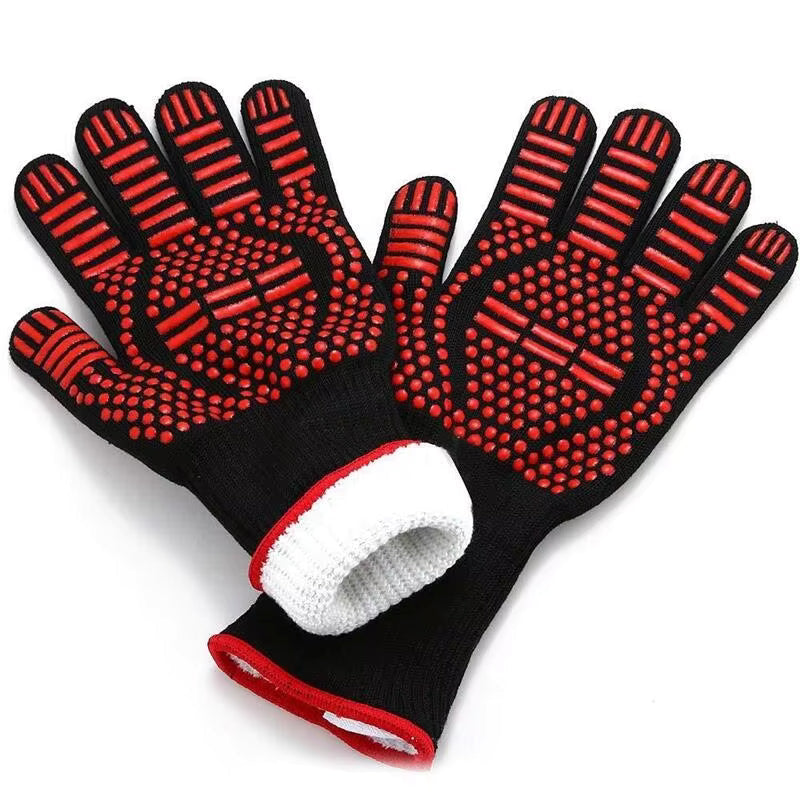 Versatile Silicone BBQ Gloves | Heat-Resistant Non-Slip Grip for Safe Cooking