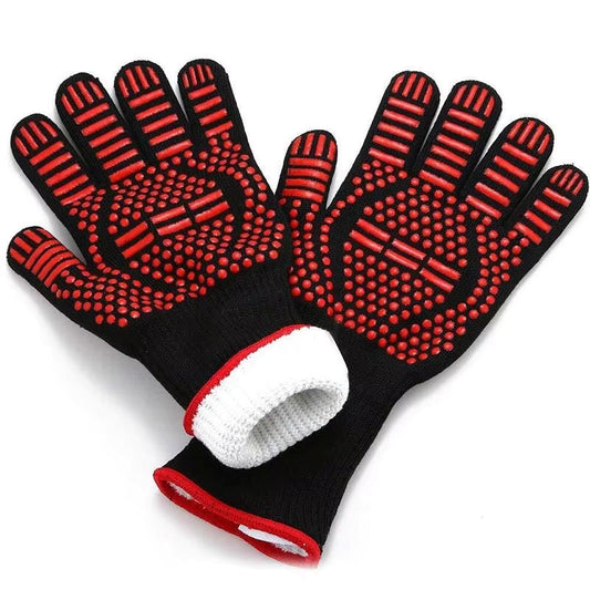 Versatile Silicone BBQ Gloves | Heat-Resistant Non-Slip Grip for Safe Cooking