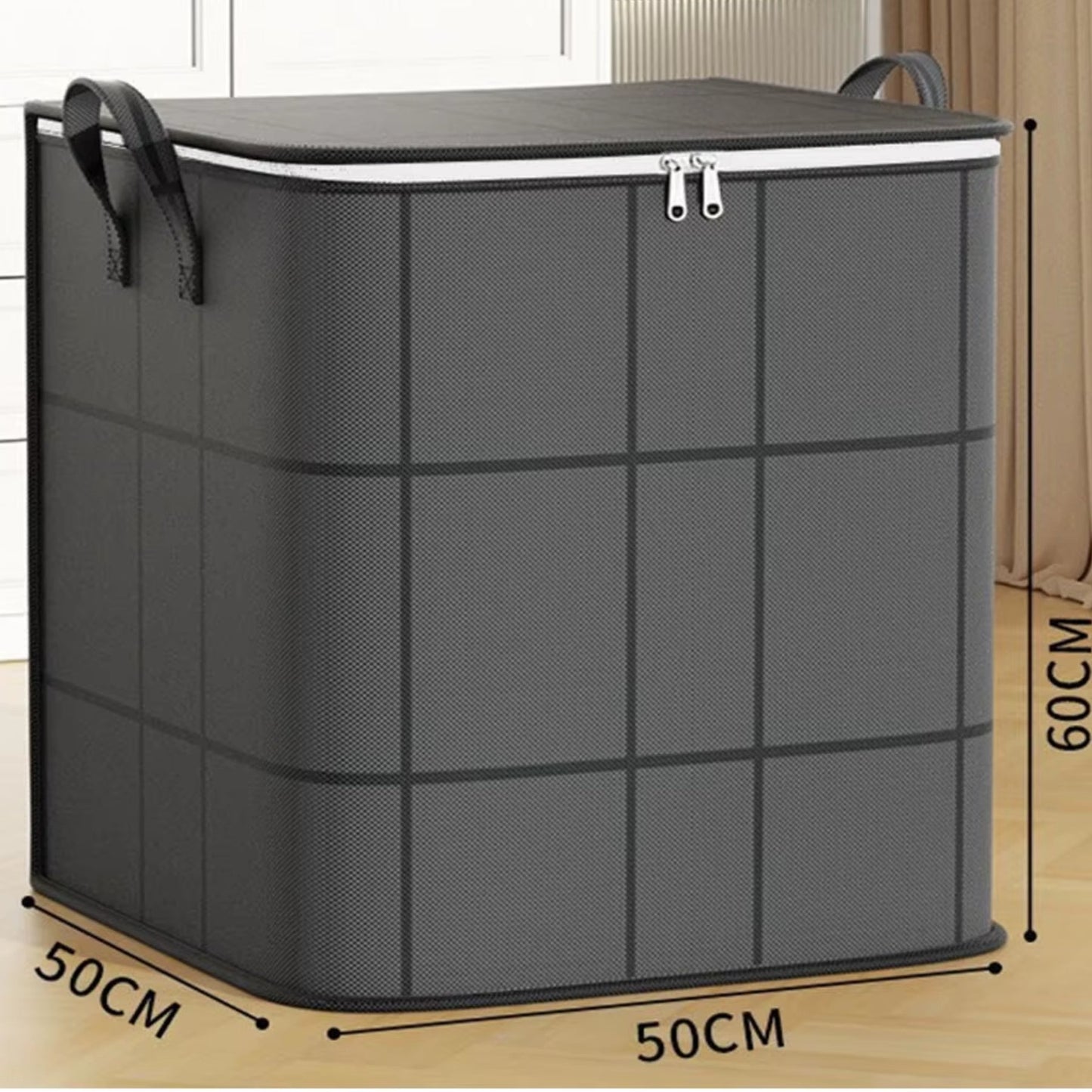 Versatile Storage Basket | Collapsible Laundry Basket with Lid | Space-Saving Solution for Home Organization