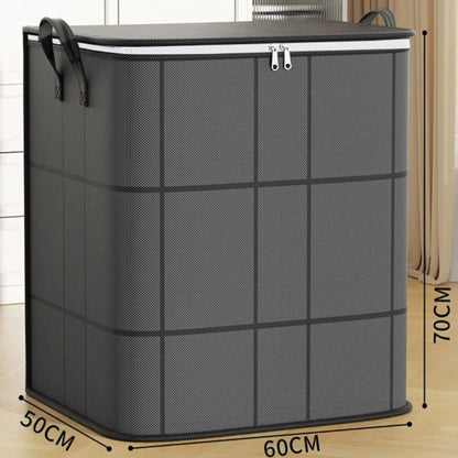 Versatile Storage Basket | Collapsible Laundry Basket with Lid | Space-Saving Solution for Home Organization